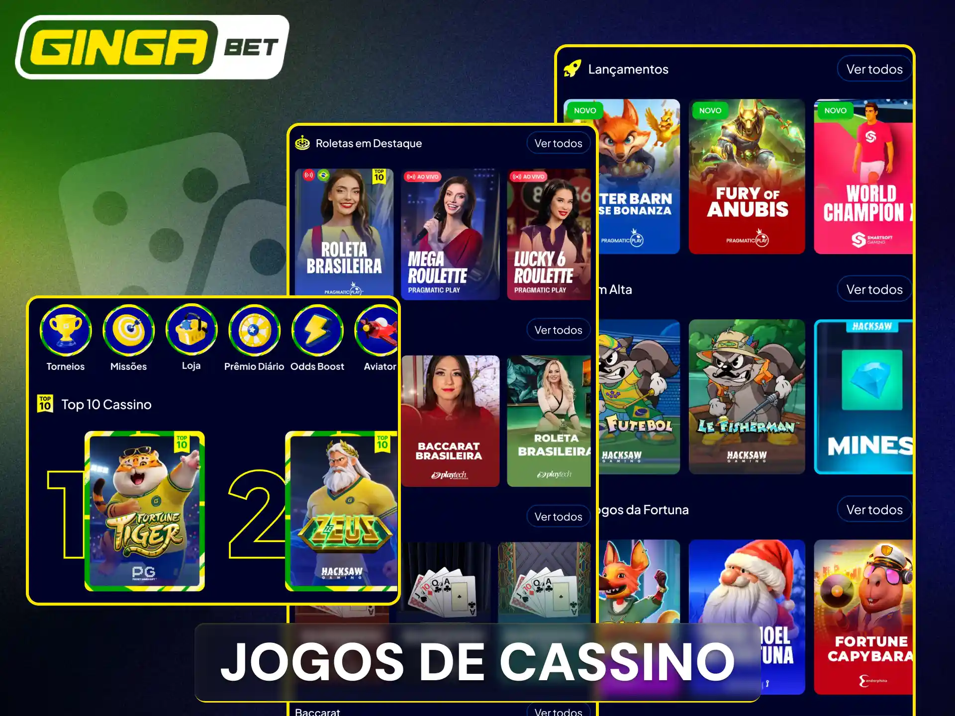 Divirta-se com os melhores caça-níqueis portáteis na aplicação da Gingabet.