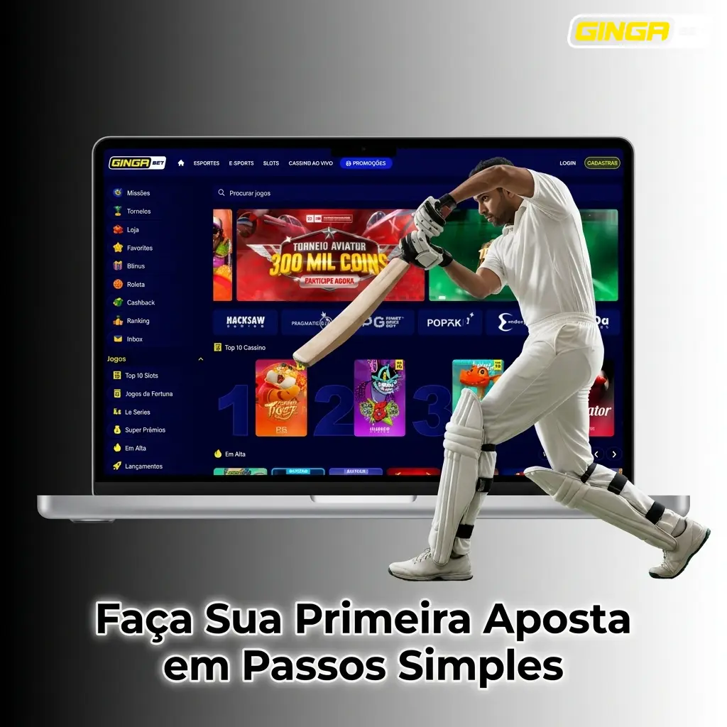 Passo a passo para fazer sua primeira aposta no Gingabet: cadastro, depósito via Pix e confirmação da aposta