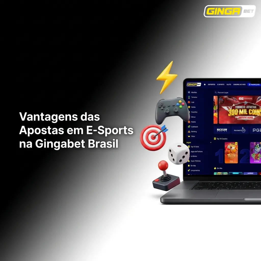 Vantagens das apostas em e-sports na Gingabet Brasil: cashback, Pix, suporte 24h e odds competitivas